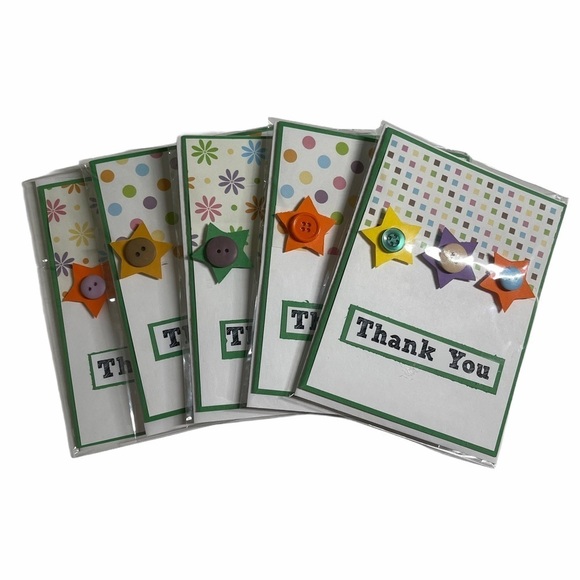 Tollie's Treasures Other - Thank You Stars Card Bundle Set of 5
